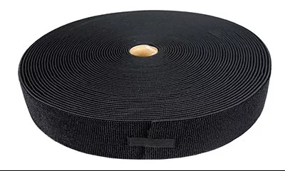 Fabrication Enterprises Fastener Loop Elastic Black 2"x25yds Ea