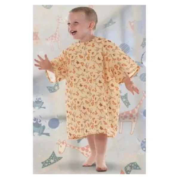 Fashion Seal Gown Patient 100% Woven Polyester Small Unisex Yellow Ped Ea