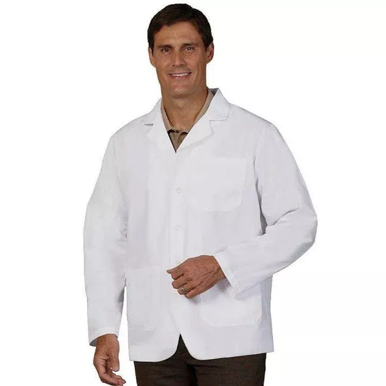 Fashion Seal Jacket 65% Polyester / 35% Cotton Mens White Large 3 Pockets Ea