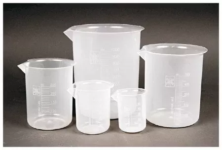 Fisher Scientific Beaker Set Polypropylene 50 mL, 100 mL, 250 mL, 500 mL, 1,000 mL - M-851710-4084 | Each