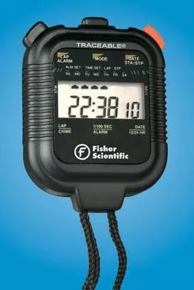 Fisher Scientific Digital Stopwatch Handheld, Chronograph Traceable 24 Hours LCD Display - M-316606-1911 | Each
