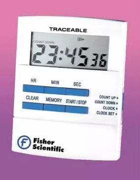 Fisher Scientific Electronic Alarm Timer Count Down, Free Stand Traceable 24 Hours LED Display - M-460699-4071 | Each