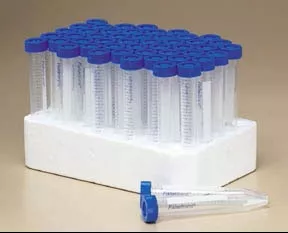 Fisher Scientific Fisherbrand Centrifuge Tube Conical Bottom Plain 15 mL Blue Plug Seal Cap Polypropylene Tube - M-626126-3324 | Pack of 50