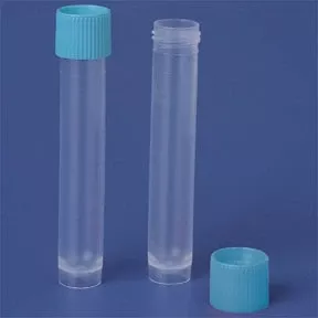 Fisher Scientific Fisherbrand Transport Tube Round Bottom, Skirted Plain 15 X 86 mm 10 mL Green Screw Cap Polypropylene Tube - M-552196-4685 | Case of 2000