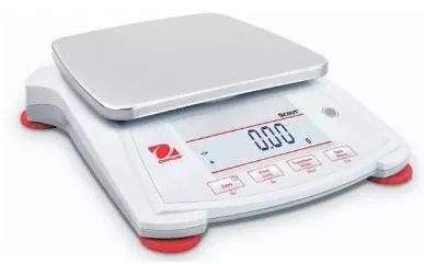Fisher Scientific Food / Lab Scale Ohaus Digital LCD Display 1200 Gram Capacity Red / White AC Adapter / Battery Operated - M-1129240-4724 | Each