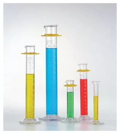 Fisher Scientific Graduated Cylinder Set Kimble KIMAX Borosilicate Glass 10 mL, 25 mL, 50 mL, 100 mL, 250 mL - M-1012549-4605 | Pack of 5