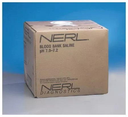 Fisher Scientific Immunohematology Reagent Thermo Scientific NERL Saline Blood Bank pH 7.0 to 7.2 10 Liter - M-1056740-4445 | Each