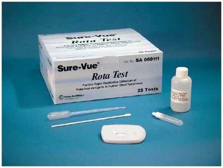 Fisher Scientific Rapid Test Kit Sure-Vue Rota Test Infectious Disease Immunoassay Rotavirus Antigen Stool Sample 25 Tests - M-950397-1288 | Box of 25
