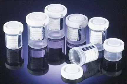 Fisher Scientific Specimen Container Samco Narrow-Mouth Bio-Tite 48 mm Opening Polypropylene 60 mL (2 oz.) Screw Cap Patient Information Sterile - M-686940-4269 | Case of 500