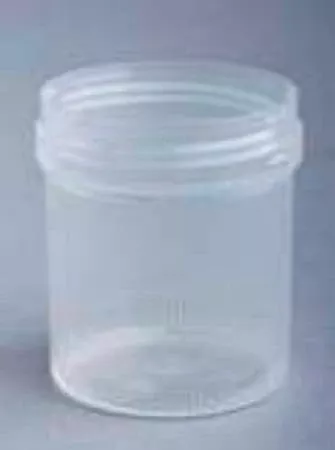 Fisher Scientific Specimen Container with Temperature Strip Samco Wide-Mouth Bio-Tite 53 mm Opening Polypropylene 90 mL (3 oz.) Screw Cap Sterile - M-713859-1527 | Case of 300