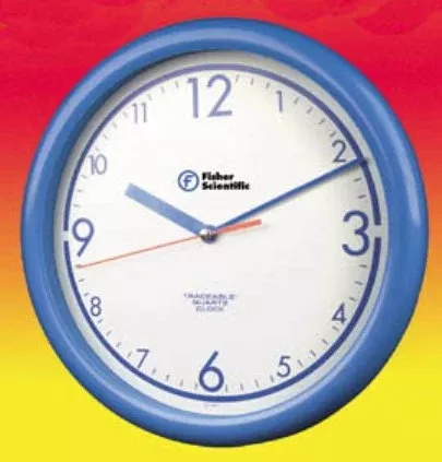 Fisher Scientific Wall Mount Clock Traceable 10 Inch 12 Hour Analog Display Battery Powered - M-699708-4676 | Each