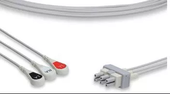Future Health Concepts Lead Wire Cable 3 Leads AHA AA Style 35in Snap For use With ECG Lead Set M1633A - M-1143889-1623 | Bag of 1