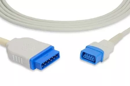 GE Healthcare SpO2 Interconnect Cable 10 Foot, With GE Connector For TruSignal Sensors - M-927480-2594 | Each