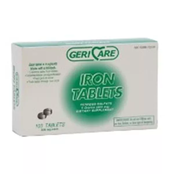 Geri-Care Pharmaceuticals Ferrous Sulfate Tablets Blister Pack 325mg 100/Pk