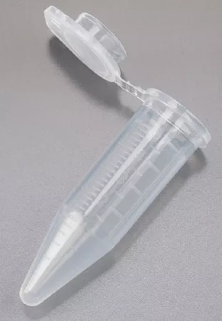 Globe Scientific Diamond Midi Microcentrifuge Tube Conical Bottom Plain 5 mL Without Color Coding Snap Cap Polypropylene Tube - M-1087078-2894 | Box of 200