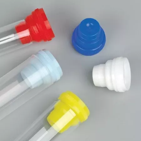Globe Scientific Multi-Fit Plug Cap White For 10 mm, 12 mm, 13 mm and 16 mm Tubes - M-1030876-2807 | Bag of 1000