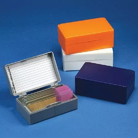Globe Scientific Slide Storage Box Globe Scientific Gray ABS Plastic / Cork 12 Slide Capacity - M-961627-1034 | Each