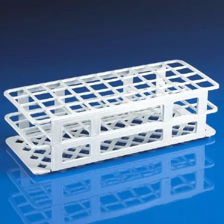 Globe Scientific Stacking Test Tube Rack Globe Scientific 456700 Series 40 Place 25 mm Tube Size White 3-1/3 X 4-7/8 X 11-3/5 Inch - M-542535-1548 | Each