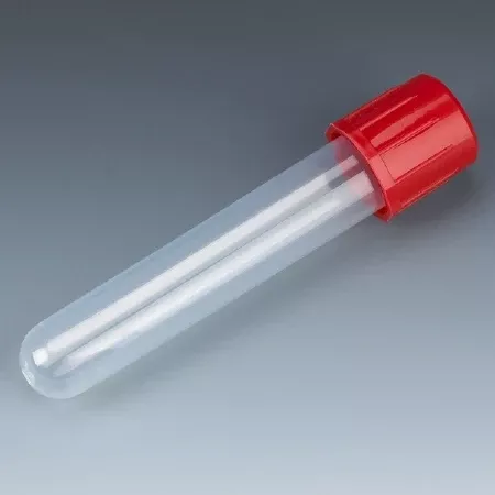Globe Scientific Test Tube Round Bottom Plain 12 X 75 mm 5 mL Red Screw Cap Polypropylene Tube - M-875975-4996 | Bag of 250