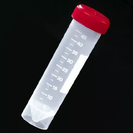 Globe Scientific Transport Tube Conical Bottom, Skirted Plain 30 X 115 mm 50 mL Red Screw Cap Polypropylene Tube - M-537809-2679 | Case of 500