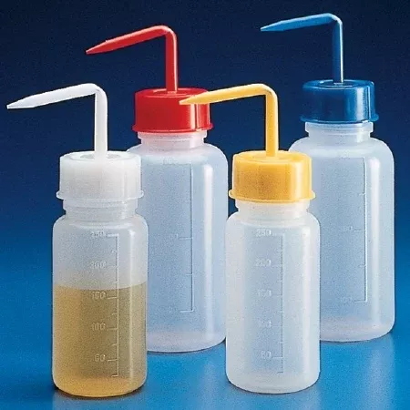 Globe Scientific Wash Bottle Plain Wide Mouth Polyethylene 500 mL (16 oz.) - M-1030866-1448 | Case of 10