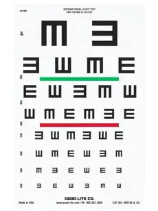 Good-Lite Eye Chart Good-Lite 20 Foot Measurement Acuity Test - M-515942-2096 | Each