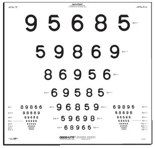 Good-Lite Eye Chart Lea Numbers 10 Foot Measurement Acuity Test - M-998639-4481 | Each