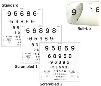 Good-Lite Eye Chart Lea Numbers 13 Foot Measurement Acuity Test - M-993766-1413 | Each
