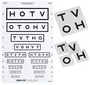 Good-Lite Eye Chart MassTest 10 Foot Measurement Acuity Test - M-1080272-1150 | Each