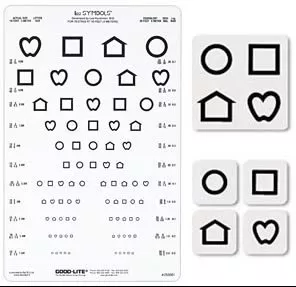 Good-Lite Eye Test Chart Kit LEA Symbols 10 Foot Measurement Acuity Test - M-1116933-3296 | Each