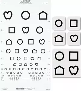 Good-Lite Preschool Eye Test Chart Good-Lite 20 Foot Measurement Acuity Test - M-902966-4586 | Each