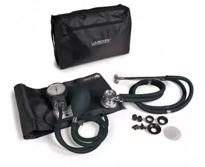 Graham-Field Aneroid Sphygmomanometer Combo Kit Combo Kit Adult Size Nylon Cuff 22 Inch Stethoscope Tube Sprague Rappaport Stethoscope - M-1039407-1722 | Each