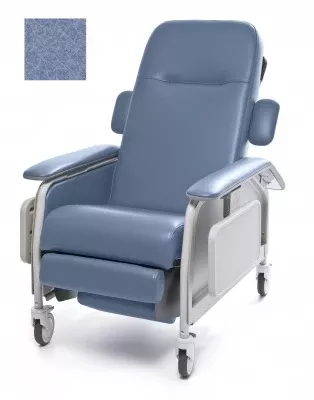 Graham-Field Clinical Care 3-Position Recliner Lumex Ice Blue Renaissance Fabric Four Tente Swivel Caster, Three Locking Caster - M-959029-2148 | Each