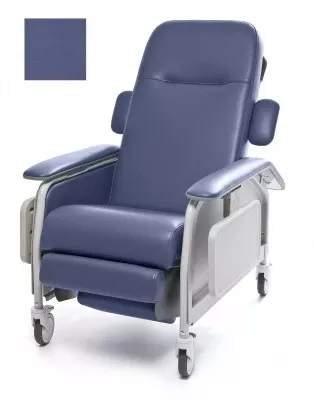 Graham-Field Clinical Care 3-Position Recliner Lumex Royal Blue Patriot Plus Fabric Four Tente Swivel Caster, Three Locking Caster - M-816579-4857 | Each