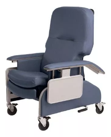 Graham-Field Infinite Position Recliner Lumex Deluxe Clinical Care Blue Ridge Vinyl Upholstered Four Swivel Casters - M-500917-2221 | Each