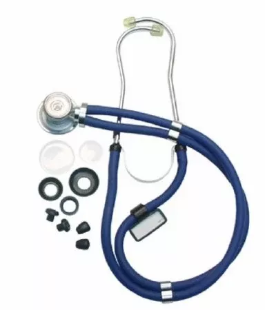Graham-Field Sprague Stethoscope Adscope Blue 2-Tube 22 Inch Tube Double-Sided Chestpiece - M-301250-1634 | Each