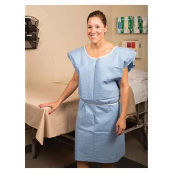 Graham Medical Gown Exam 30 in x 42 in Blue 50/Ca (230)