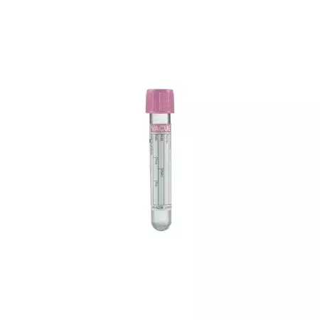 Greiner Bio-One VACUETTE Venous Blood Collection Tube K2 EDTA Additive 13 X 75 mm 4 mL Pink / Black Ring Pull Cap Polyethylene Terephthalate (PET) Tube - M-971858-3578 | Case of 1200