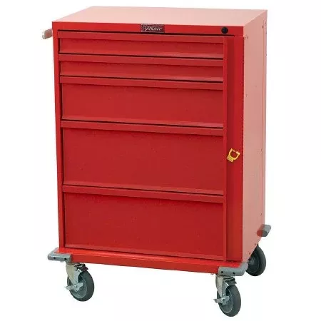 Harloff Crash Cart V-Series 30 Inch Red - M-1042707-3381 | Each