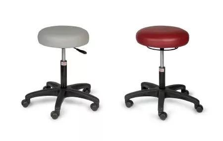 Hausmann Industries Exam Stool Economy Backless Pneumatic Height Adjustment / Hand Operated 5 Casters Royal Blue - M-707353-1415 | Each