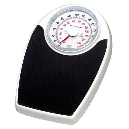 Health O Meter Floor Scale Health O Meter Dial Display 330 lbs /150 kg Capacity Black / White Analog - M-687224-1640 | Each