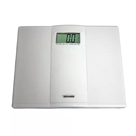 Health O Meter Floor Scale Health O Meter Digital LCD Display 400 lb/ 180 kg Capacity White AC Adapter / Battery Operated - M-816882-2451 | Case of 2
