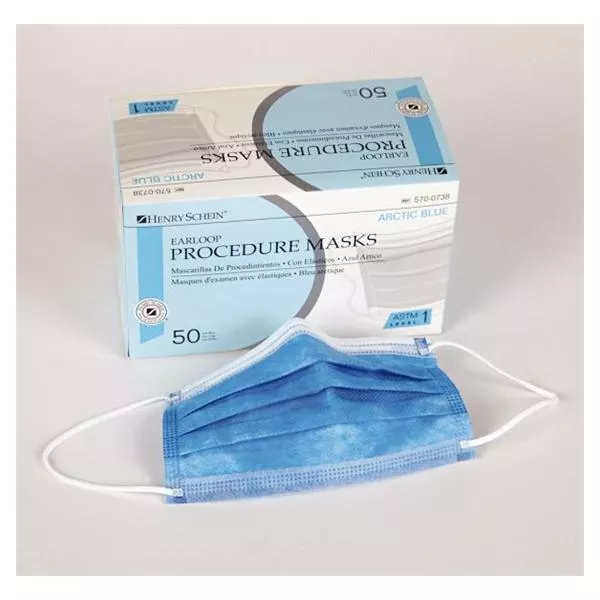 Henry ScheinFace Mask Earloop Arctic Blue 50/Bx, 6 BX/CA (5700738)