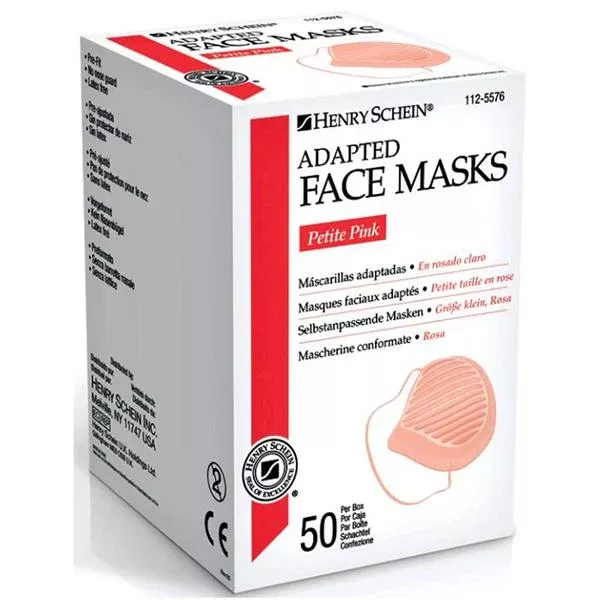 Henry ScheinFace Mask Molded HSI Pink Adapted 50/Bx, 20 BX/CA (1125576)