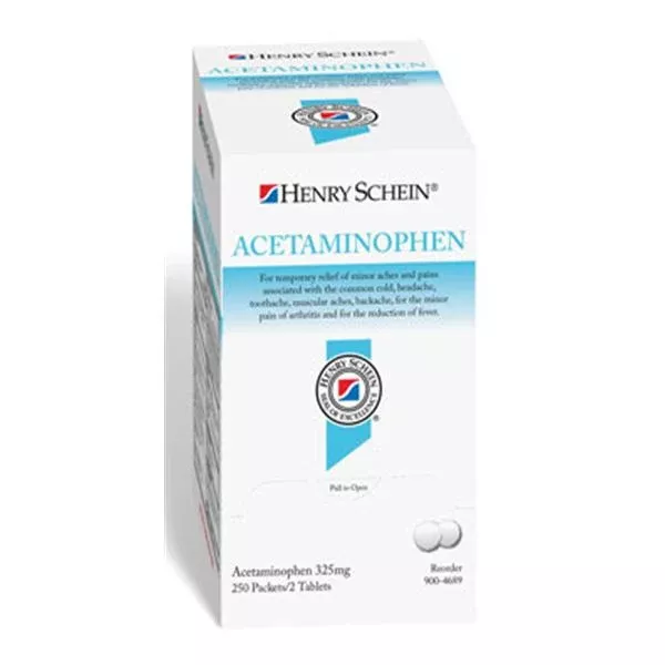 Henry ScheinHSI APAP 325mg Regular Strength Pouch 250x2/Bx, 12 BX/CA (9004689)