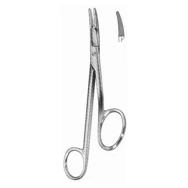 Hermann Medizentechnik Holder Needle Gillies 6-1/4" Curved Stainless Steel Ea