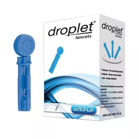 HTL-STREFA Lancet Droplet Normal Flow Lancet Needle 1.8 mm Depth 28 Gauge Twist and Pull - M-1187619-2724 | Case of 19200