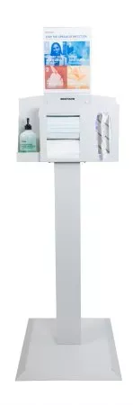 Hygiene Dispensing Station McKesson Floor Stand Quartz Beige 18 W X 59.10 H X 18 D Inch Aluminum / Cold Rolled Steel / PETG Plastic - M-1114750-3189 | Each