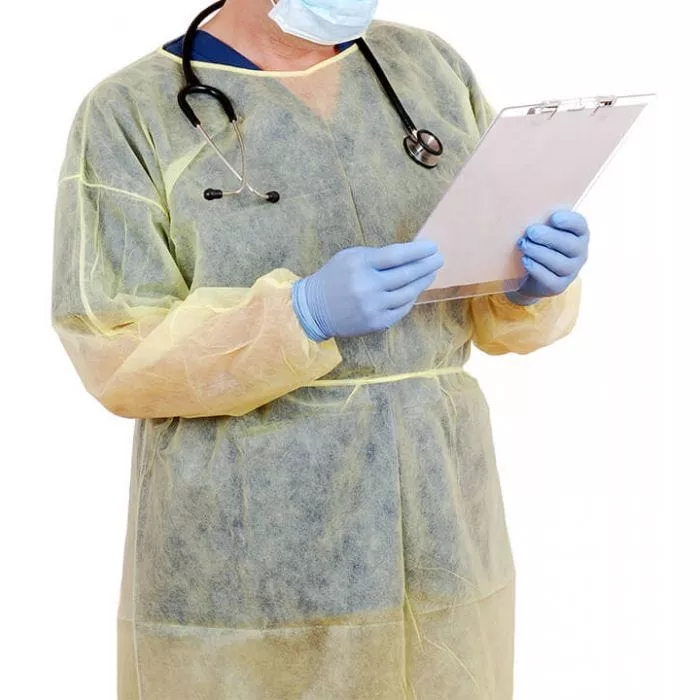 Innovative HealthcareGown Barrier Yellow Poly 50/Ca