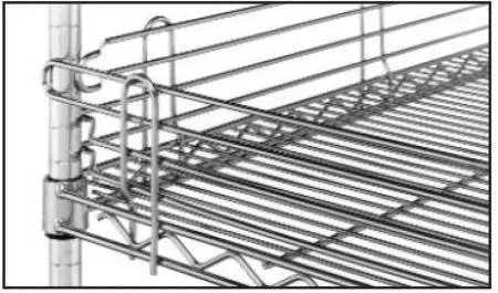 Intermetro Industries Shelving Ledge Metro 1 Ledge Adjustable 4 X 24 Inch - M-502017-1193 | Each